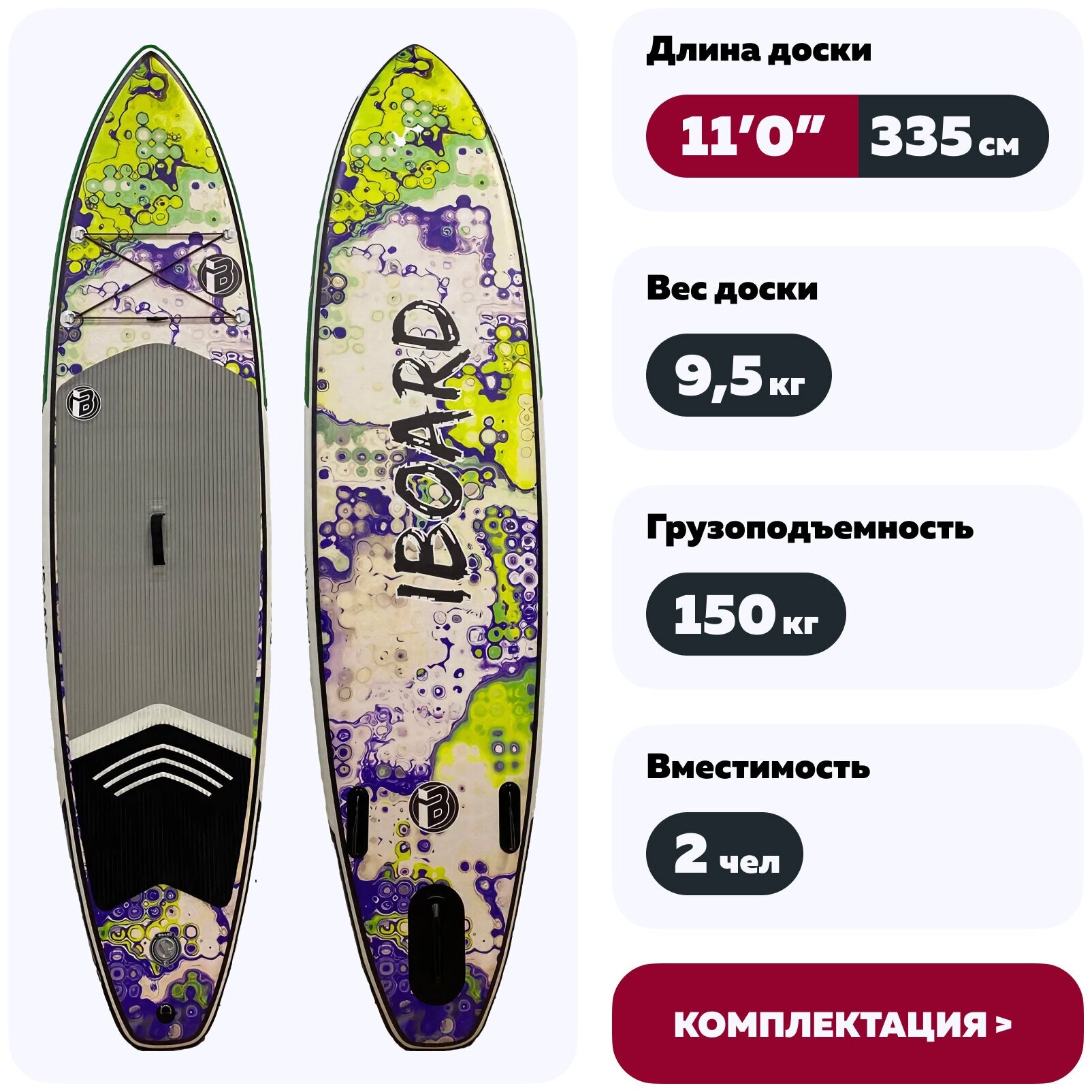 Сапборд SUP Iboard 11.0 Reaction