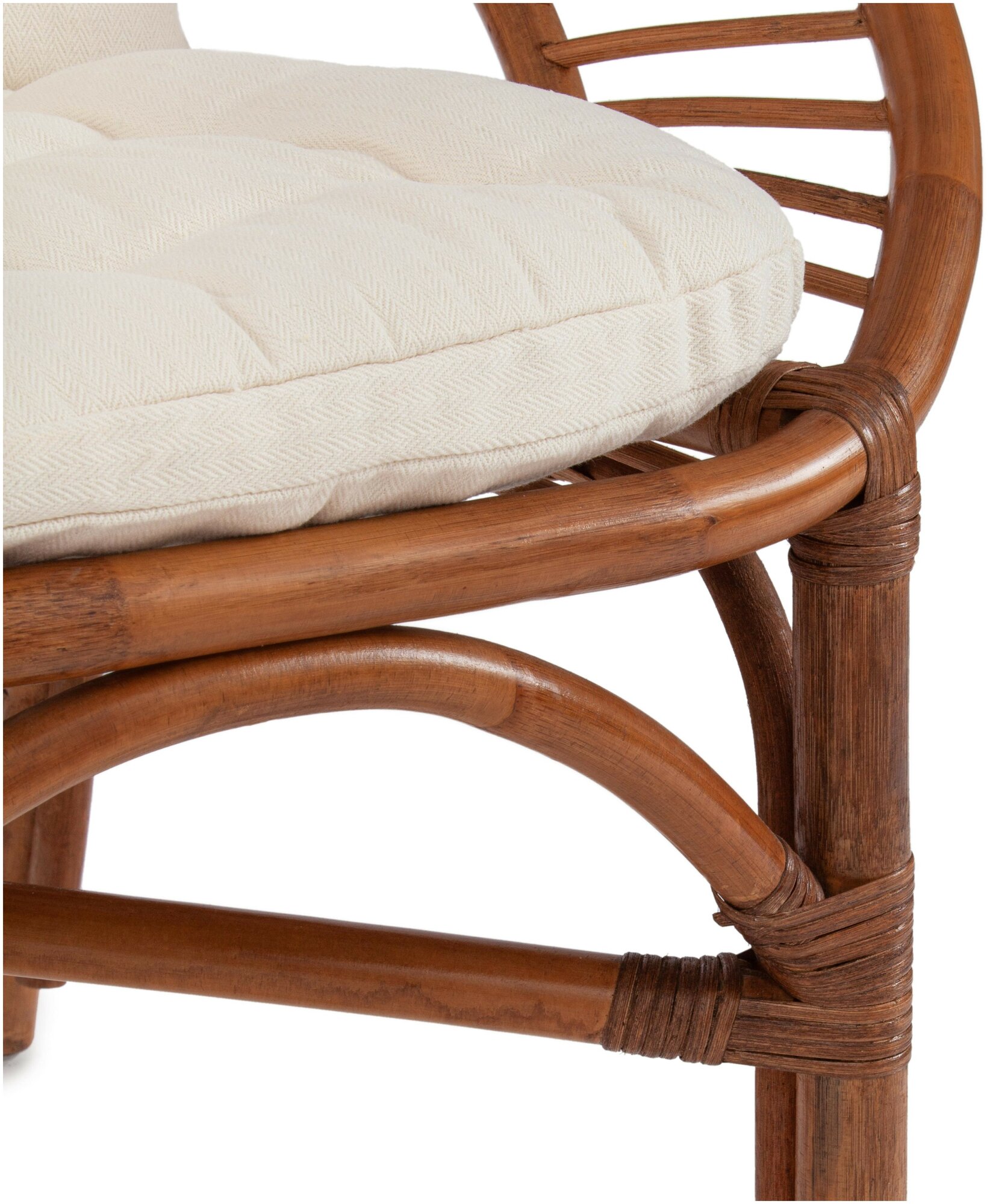 Комплект для отдыха TetChair TURKEY (стол круглый (со стеклом)+2 кресла + диван) /с подушками/ротанг, кр:70х65х78см, дв:120х65х78см, ст:D50х56,5см, coco brown (коричневый кокос) - фотография № 9