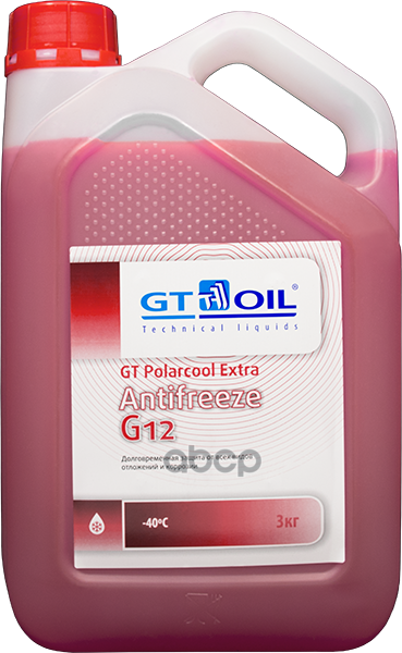 Антифриз Gt Polarcool Extra Antifreeze G12 Красный 3 Кг GT OIL арт. 4665300010225