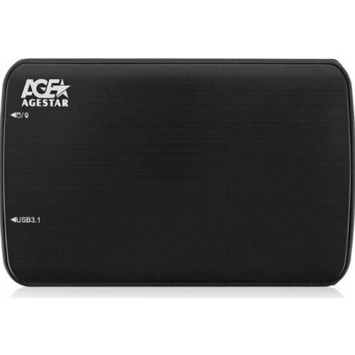 Внешний корпус для HDD 2.5" AGESTAR 31UB2A12C пластик/алюминий черный