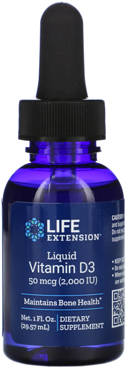 Life Extension Liquid Vitamin D3 2,000 IU, 29.57 мл