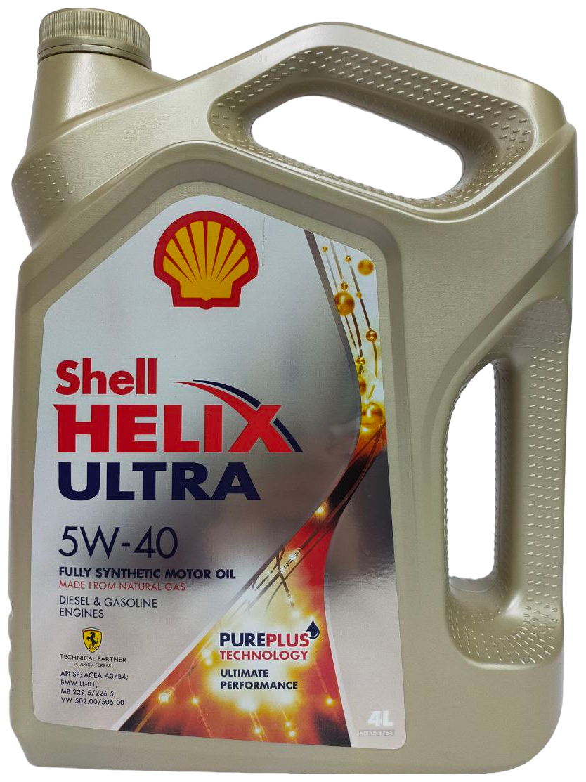 Моторное масло SHELL Helix Ultra 5W-40 4л. синтетическое [550055905] - фото №1