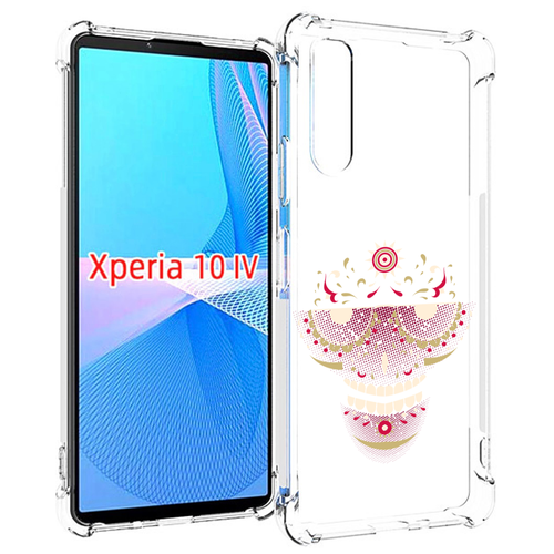 Чехол MyPads карнавальный скелет абстракция для Sony Xperia 10 IV (10-4) задняя-панель-накладка-бампер