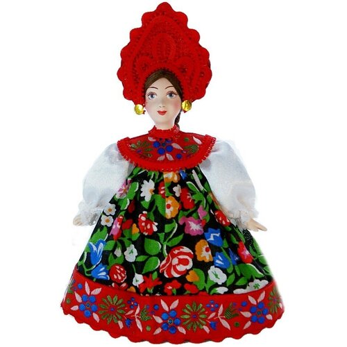 Кукла коллекционная в девичьем праздничном костюме.