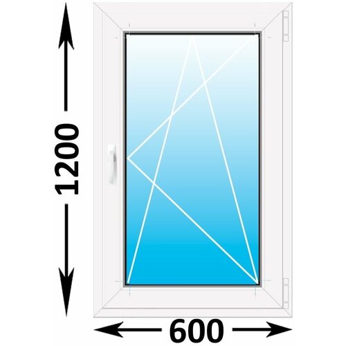 Пластиковое окно Veka WHS одностворчатое 600x1200 (ширина Х высота) (600Х1200)