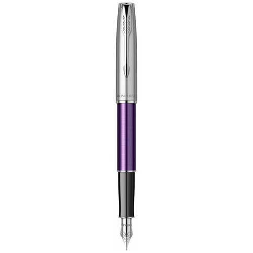 Перьевая ручка Parker Sonnet Essentials Violet SB Steel CT, перо: F, цвет чернил black, в подарочной упаковке.