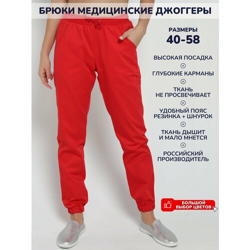 Брюки медицинские женские MedModa джоггеры бордо стрейч 40р