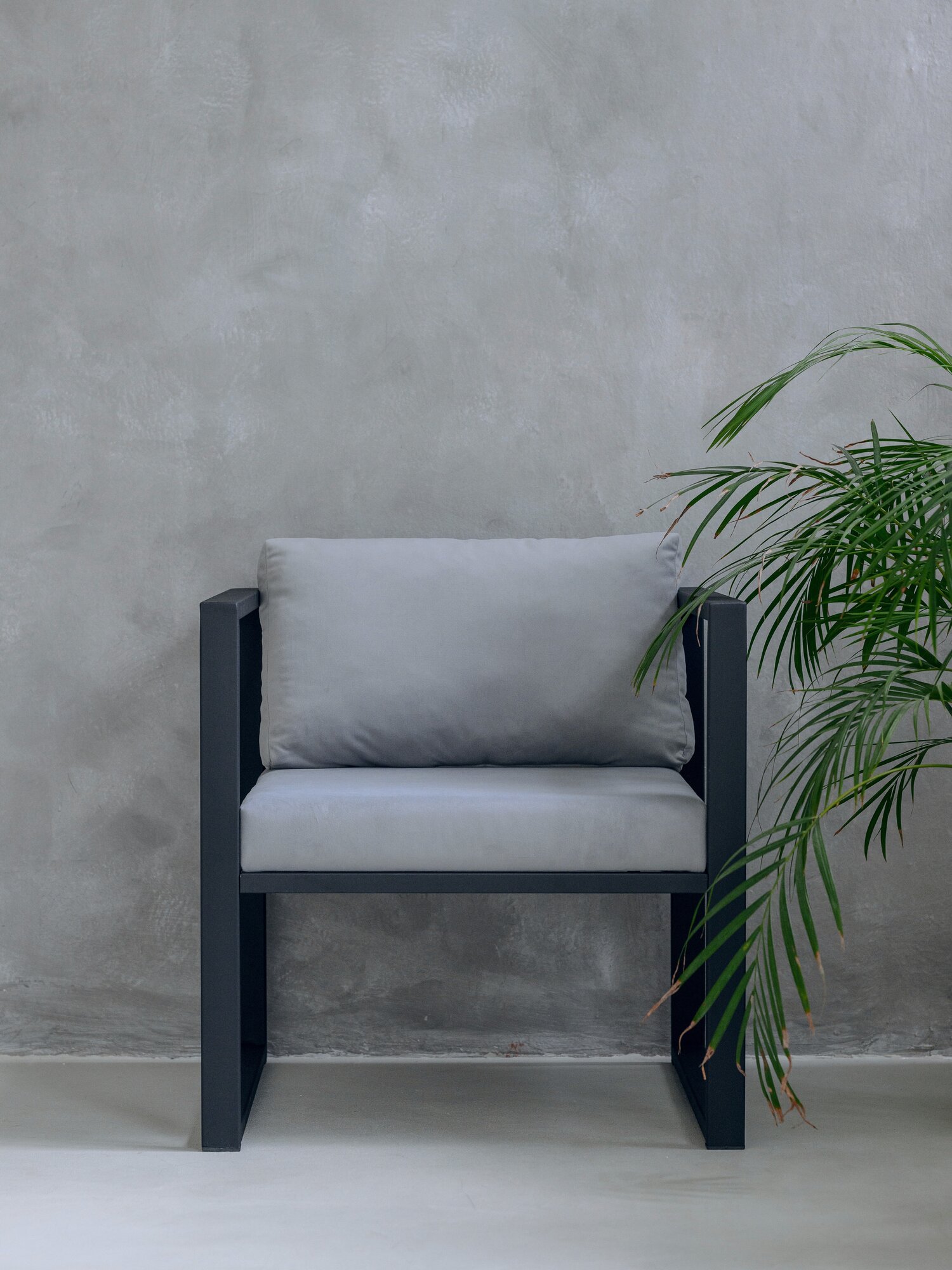 Кресло лофт Curl 70х70, обивка: велюр цвет: серый, в гостиную, офис, кафе, холл, зал ожидания, на кухню - фотография № 2