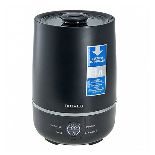 Увлажнитель воздуха ультразвуковой DELTA LUX DE-3705 верхний залив воды 4л LED-дисплей 378000₽