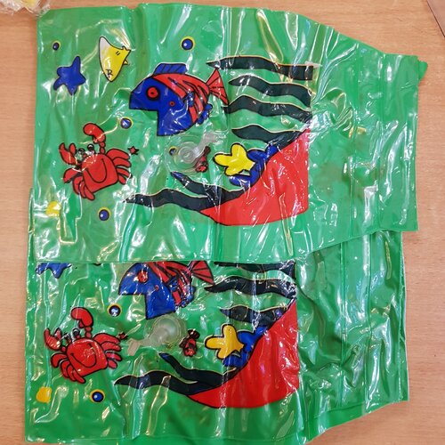 Нарукавники для плавания детские Рыбки зеленые, 22х14см, 3-6 лет нарукавники для плавания детские 3 6 лет