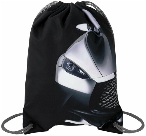 Сумка / мешок / рюкзак для сменной обуви (сменки) Brauberg Premium, карман, подкладка, светоотражайка, 43х33 см, Black car, 271623