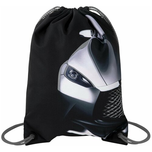 Сумка / мешок / рюкзак для сменной обуви (сменки) Brauberg Premium, карман, подкладка, светоотражайка, 43х33 см, Black car, 271623