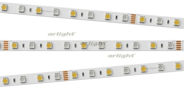 Светодиодная лента Arlight RT-B60-10mm 24V RGBW-Day (14.4 W/m, IP20, 5060, 5m) (, Открытый)