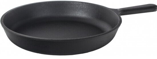 Сковорода Камская Посуда , литая, чугунная, с чугунной ручкой, 240х40 мм