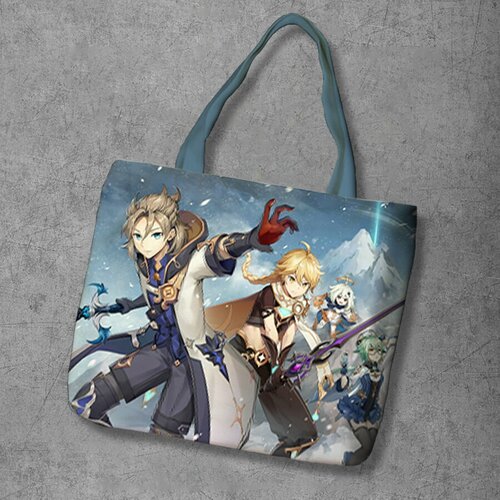 фото Сумка шоппер anime dakimakura, фактура рельефная, мультиколор