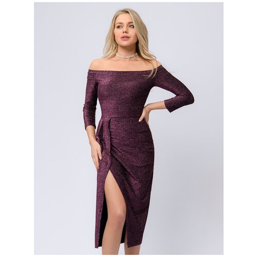 Платье 1001dress, размер XXL, бордовый