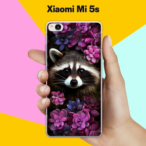 Силиконовый чехол на Xiaomi Mi 5s Енот / для Сяоми Ми 5 с силиконовый чехол розовые цветочные уголки на xiaomi mi 5s сяоми ми 5s