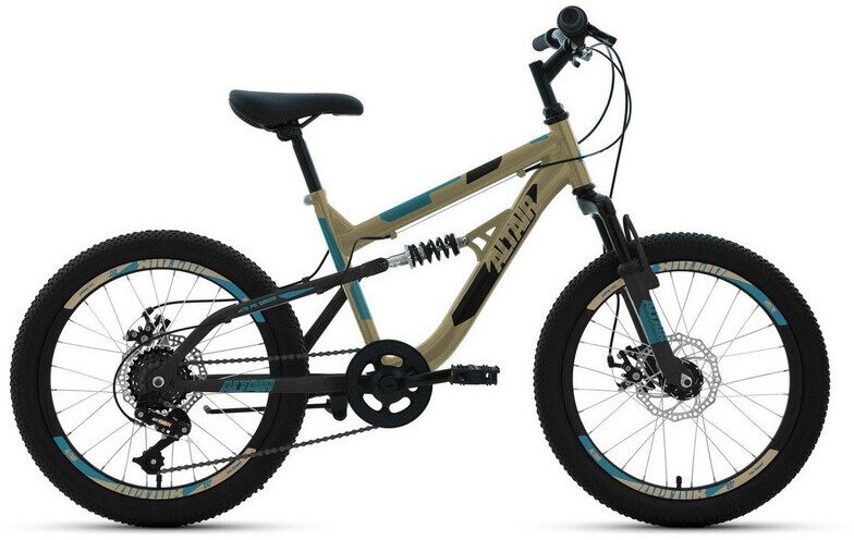 Детский велосипед Altair MTB FS 20 D, год 2022, цвет Коричневый-Черный
