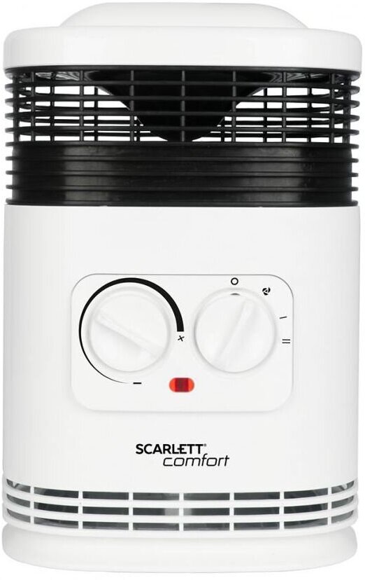 Тепловентилятор SCARLETT SC-FH1.513MC, 1500Вт, белый - фотография № 1