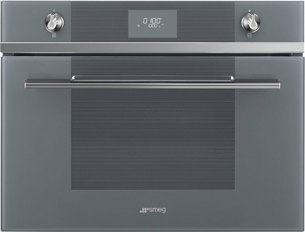 Микроволновая печь встраиваемая Smeg SF4101MS1, серебристый