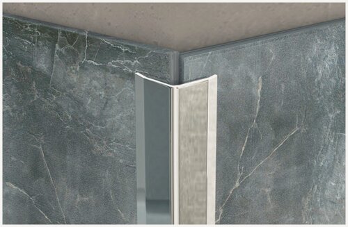 Изображение товара Уголок из нержавеющей стали полированный 20х20мм длина 2700мм, профиль угловой внешний, Лука ПУ 20-1НСП.2700.001 (Скошенный край)