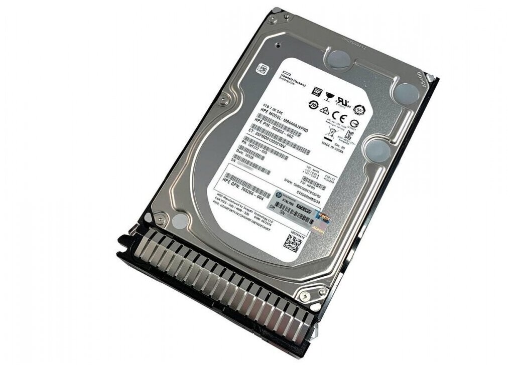 Жесткий диск 765259-B21 HP 6TB 12G SAS 7.2K rpm LFF (3.5-inch) for gen8/gen9/gen10