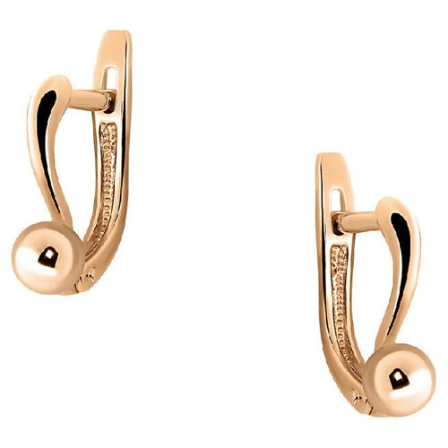 Серьги ЛЕНА ТОММИ, красное золото, 585 проба, красный, золотой