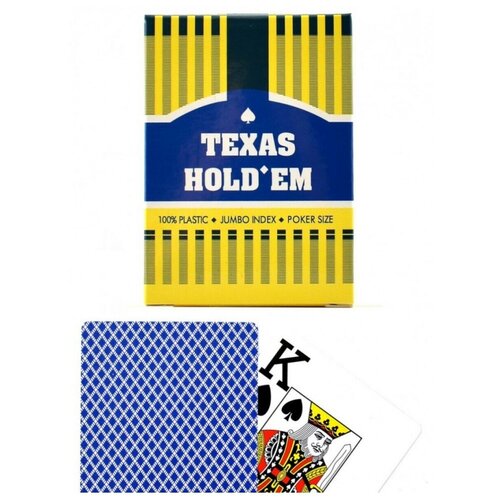 карты игральные superb 55 листов piatnik карточные игры настольная игра в бридж Карты игральные пластиковые / Карты для покера Texas Holdem 54, синие