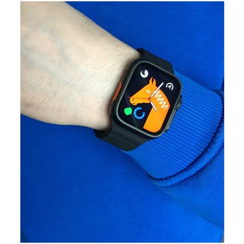 Смарт часы x8 Ultra улучшенная версия Wearfit Pro 49 mm черные часы с черным ремешком 229900₽