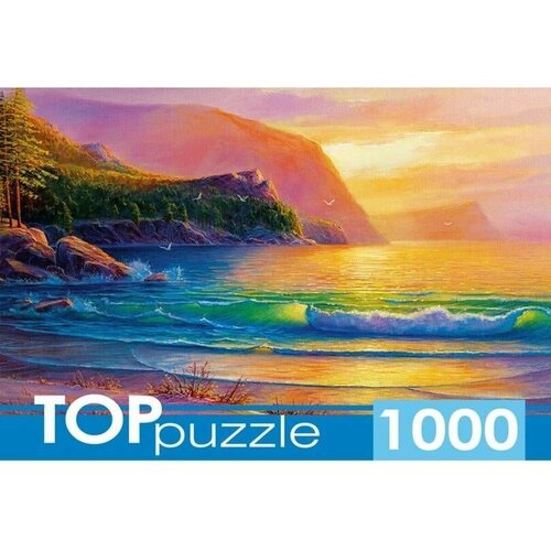 пазл top puzzle 1000 деталей и прищепа золотая осень Пазл TOP Puzzle 1000 деталей: Закат на море