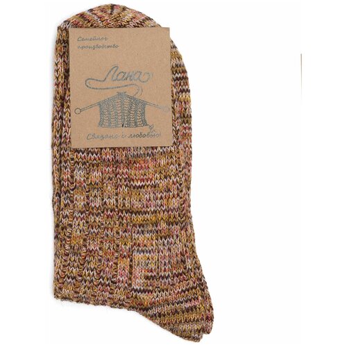 фото Носки oh_lana, размер 43-44, желтый, коричневый