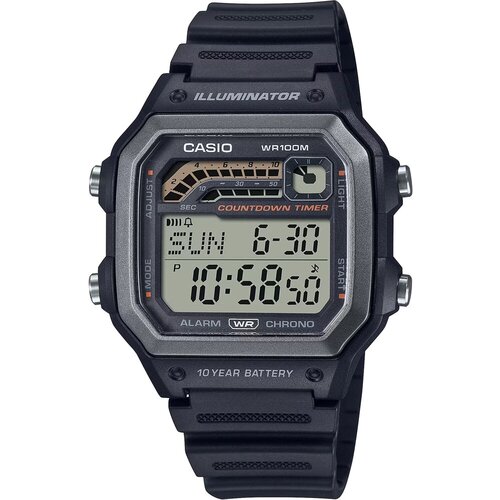 фото Наручные часы casio collection ws-1600h-1a, черный, серый