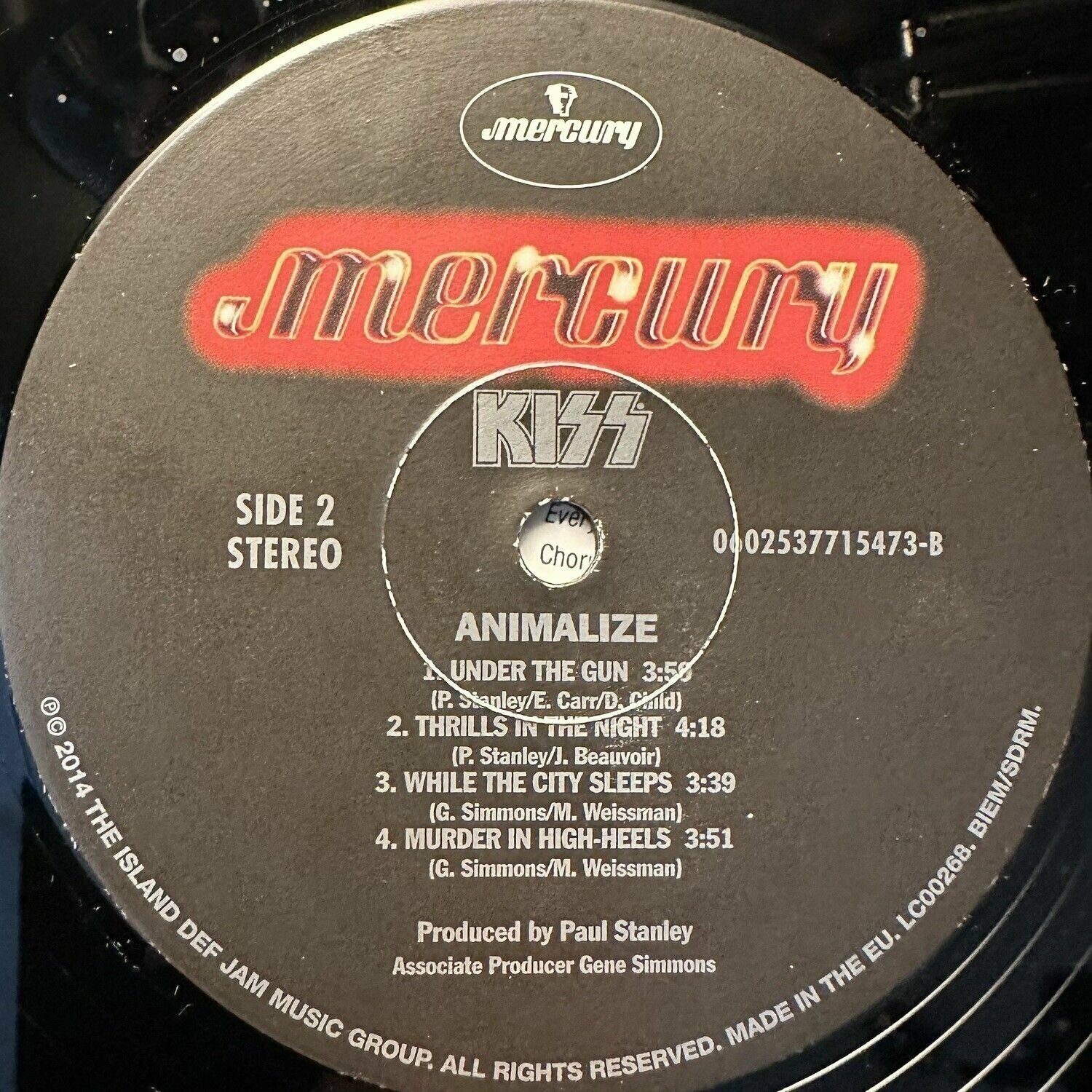 Kiss Animalize Виниловая пластинка Mercury - фото №8