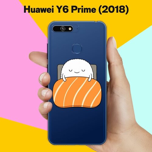 силиконовый чехол суши засыпает на huawei y5 prime 2018 Силиконовый чехол Суши засыпает на Huawei Y6 Prime (2018)