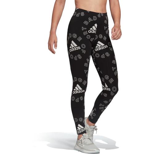 фото Легинсы для фитнеса adidas, размер s int, черный, белый
