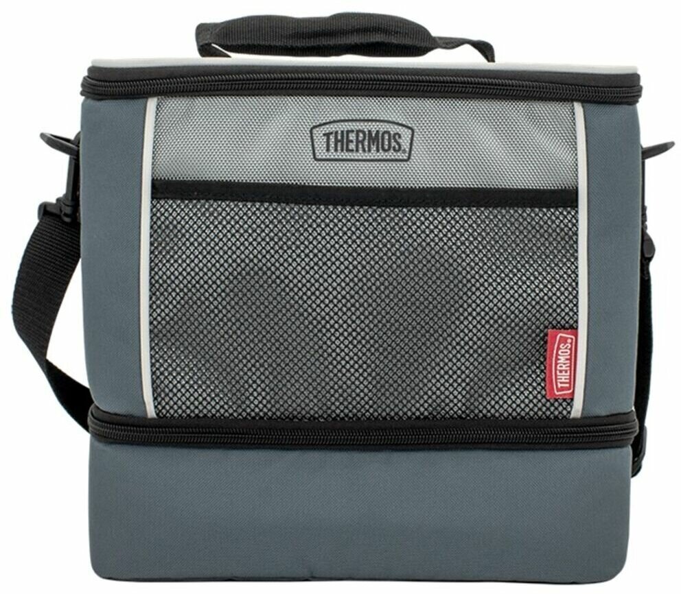 Thermos Сумка-термос E5 12 Can Cooler Dual Lunch Box, серый, 9,5 л.