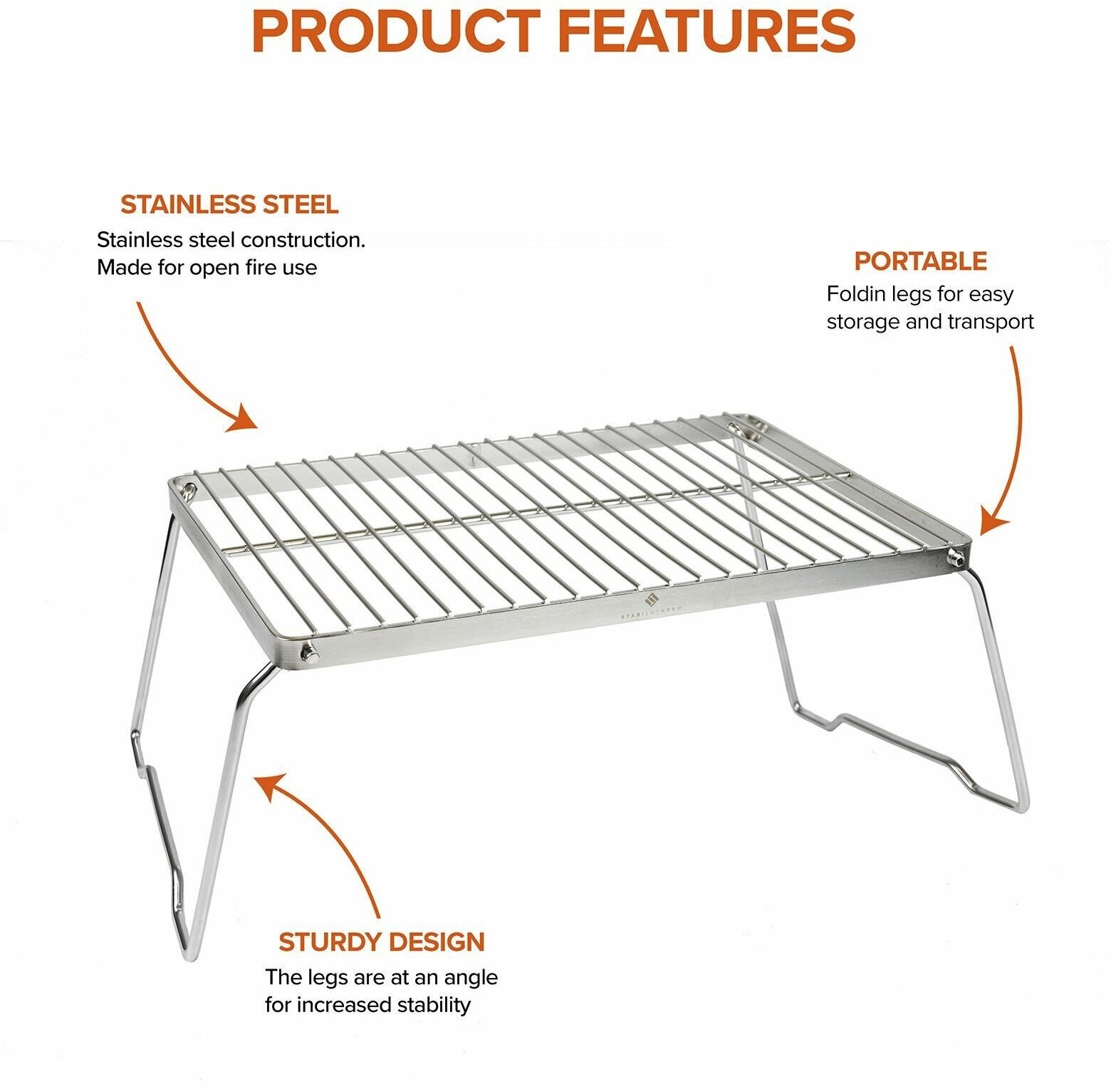 Костровая решетка для барбекю STABILOTHERM BBQ GRID MEDIUM - фотография № 4