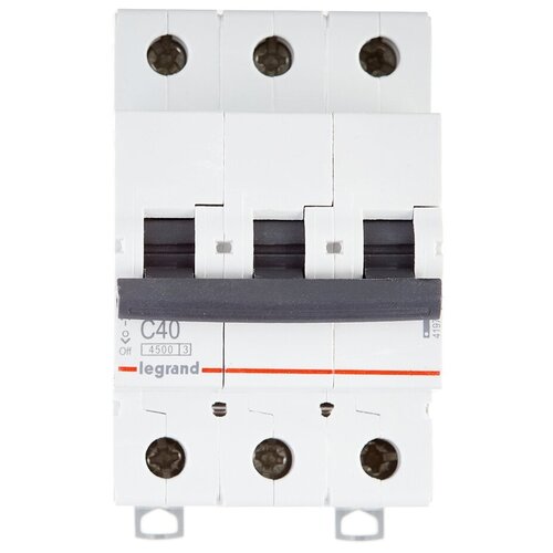 legrand кнопка выключатель на din рейку 1н о контакт 412908 Автоматический выключатель Legrand RX3 (419712) 3P 40А тип C 4,5 кА 400 В на DIN-рейку