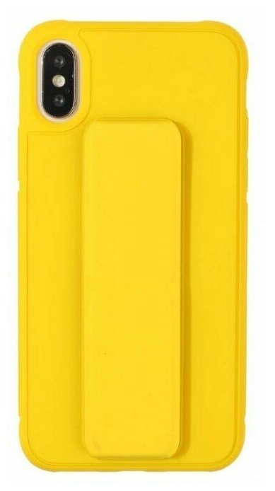 Силиконовый чехол с подставкой и магнитом для Apple Iphone SE (2020)/ 7/8 (желтый)