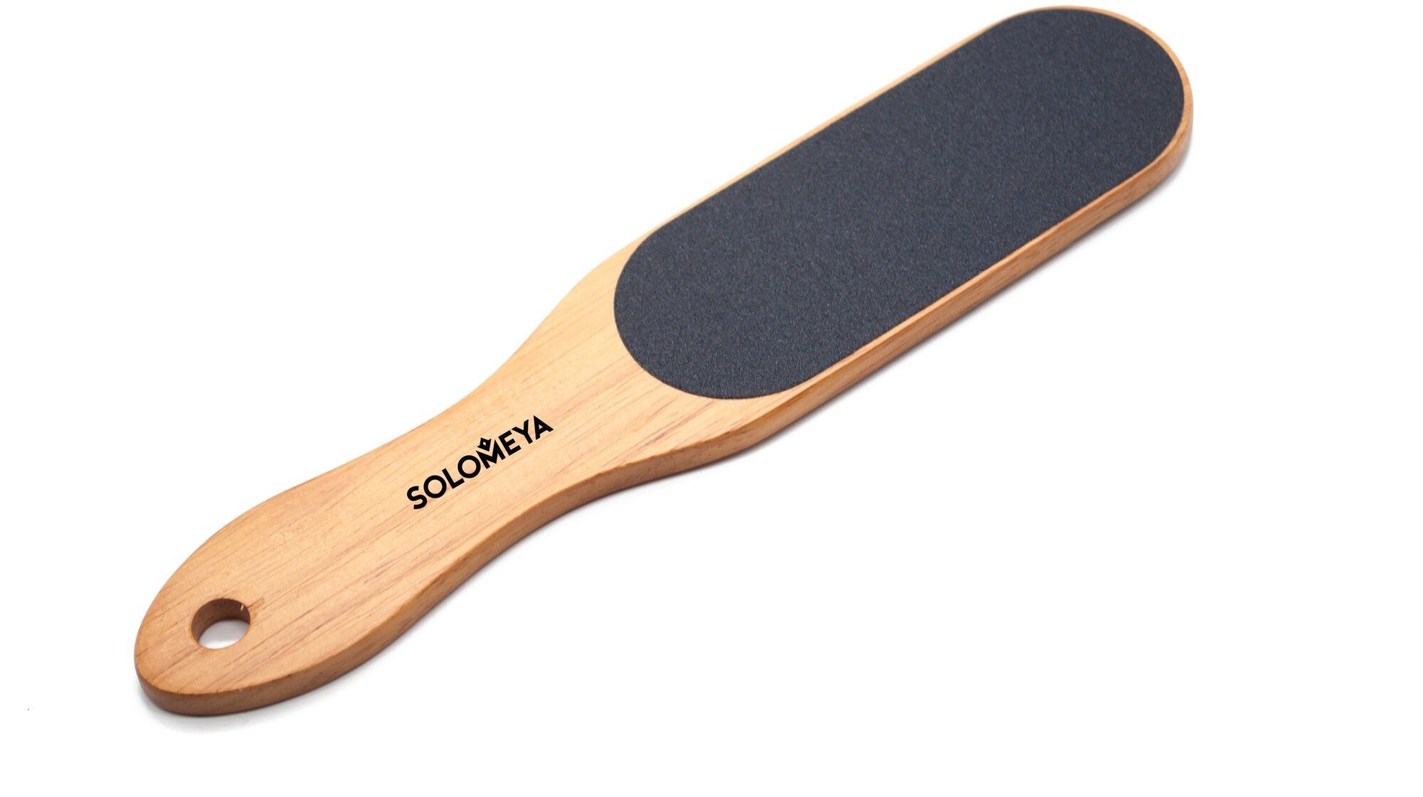 SOLOMEYA Пилка профессиональная педикюрная деревянная 100/220 черная / Professional Wooden Foot File