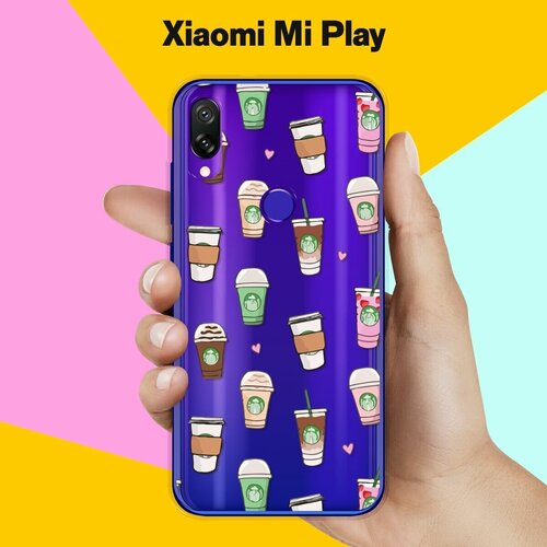 Силиконовый чехол на Xiaomi Mi Play Кофе / для Сяоми Ми Плей силиконовый чехол сотворение адама на xiaomi mi play сяоми ми плей