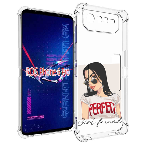 Чехол MyPads Девушка-с-сережками женский для Asus ROG Phone 6 Pro задняя-панель-накладка-бампер
