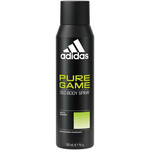 adidas adidas роликовый дезодорант антиперспирант для мужчин pure game Дезодорант-спрей Adidas Pure Game для тела для мужчин 48 часов 150 мл (из Финляндии)