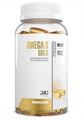 MAXLER Omega-3 Gold капс., 400 г, 240 шт.