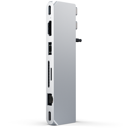 Хаб Satechi Pro Hub Max. Цвет - Серебристый. хаб satechi thunderbolt 4 slim hub цвет серый космос