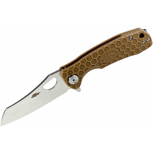 нож honey badger flipper d2 m hb1015 с песочной рукоятью Нож Honey Badger Wharncleaver D2 M (HB1162) с песочной рукоятью