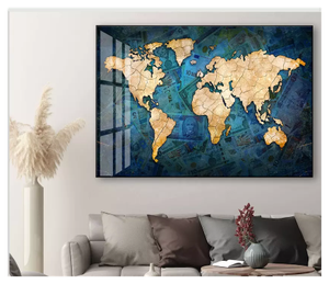 Большая интерьерная картина Карта мира
