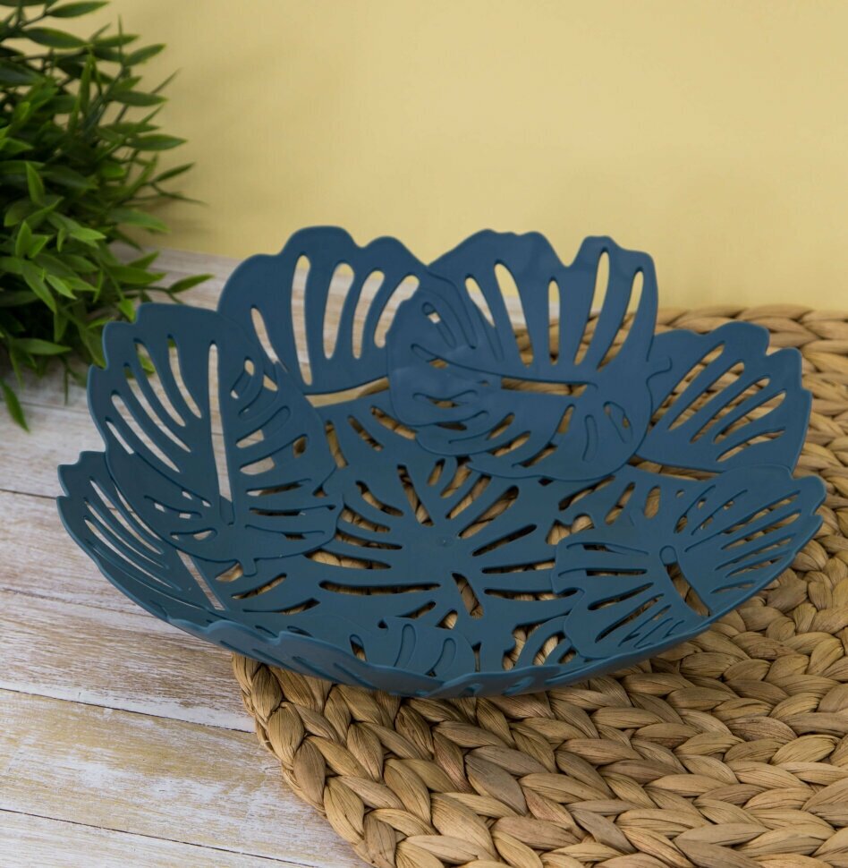 фото Корзина "Leaves", blue