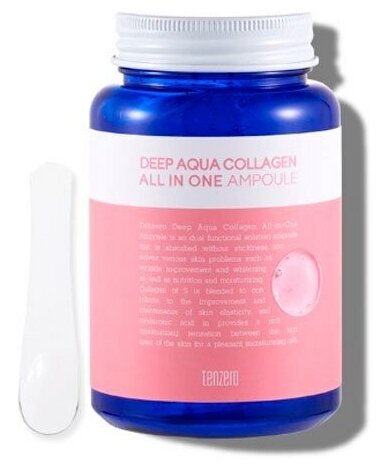 Tenzero Сыворотка для лица с коллагеном Deep Aqua Collagen All In One Ampoule, 250мл