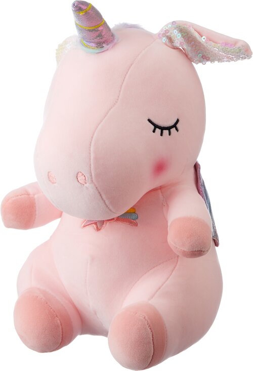 Мягкая игрушка Chuzhou Greenery Toys Единорог со звездой, 36 см, розовый